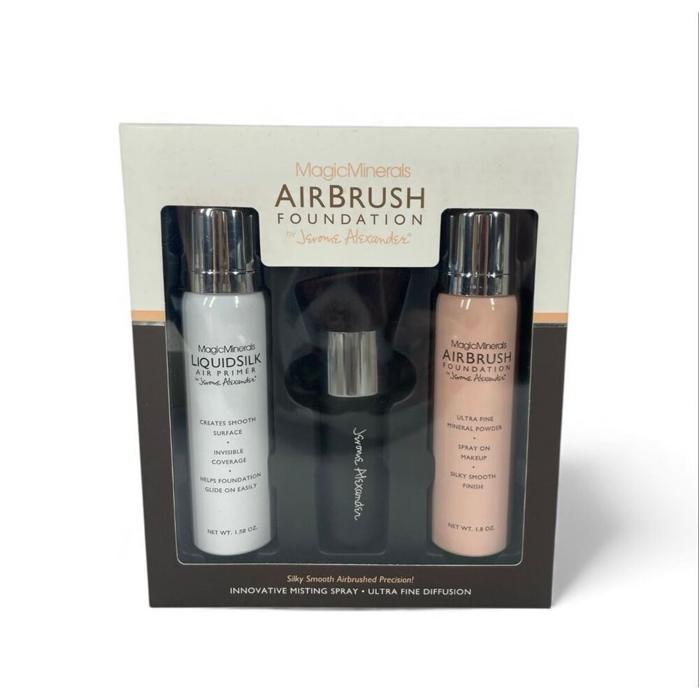 MagicMinerals Airbrush Foundation Spray Set Jerome Alexander New in Box Medium